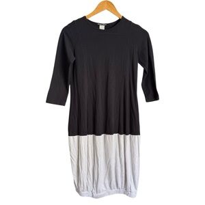 4/$25 Basic Colors Black White Color Block Bubble Hem Dress Knee Length Girls 16